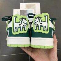 Avocado Green Designer Mens Sneakers Funny Cute Dog Patch Original Casual Womens Shoes Casual Sports Outdoor Niche Male Footwear