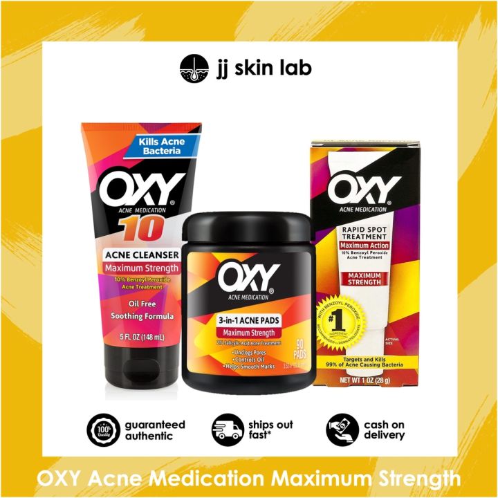 OXY Maximum Strength 10 Benzoyl Peroxide Acne Cleanser Rapid Spot ...