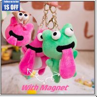 【LZ】✴▪  Pull-Out Little Frog Chaveiro com Bolos Magnéticos Boneca de Língua Engraçada Chaveiro Acessórios para Casal Bolsa de Carro Novo