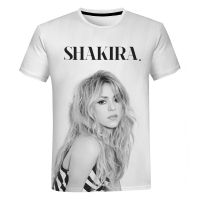 Man Short Sleeves O Neck T Shirt Shakira 3D Print T Shirt 2021 Women Fashion Print Tee