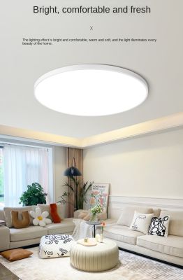 โคมไฟดาวน์ไลท์ LED AC220V ไฟติดเพดานห้องโถงวงกลมแบบบางเฉียบสำหรับบ้าน/โรงแรมระเบียงห้องนอนสามสีกันความชื้น