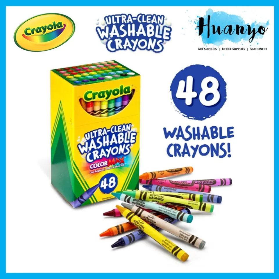 Ultra-Clean Washable Crayons - Regular Size, Pack of 48