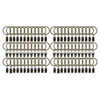 ▧☁ 72 Pack Rings Curtain Clips Strong Metal Decorative Drapery Window Curtain Ring 1.26 Inch Interior Diameter (Bronze)