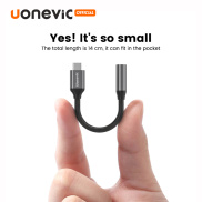 Uonevic Bộ Chuyển Đổi Tai Nghe Giắc Cắm USB C Loại C Sang 3.5Mm Cáp AUX Bộ