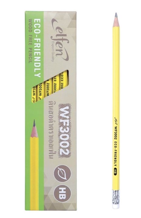 ดินสอถูกสุด-ดินสอ-ดินสอดำ-เอลเฟ่น-hb-wf3002-export-quality-กล่อง-12-แท่ง