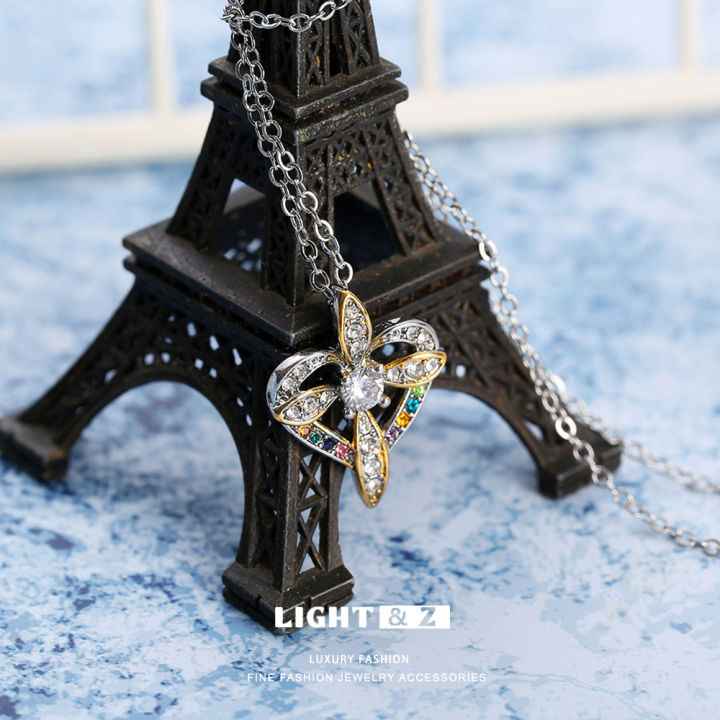 light-amp-z-fashion-plated-925-silver-heart-shaped-cross-pendant-female-european-and-american-diamond-encrusted-two-color-clavicle-chain