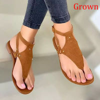 uw80 Women Beach Sandals Flip Flops Big Size Buckles Open Toe Flat Summer Boho Bohemia Outdoor