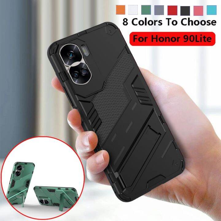 เคสสำหรับ-honor-90-lite-honor90lite-5g-2023-3d-เกราะกันกระแทกที่วางเคสตั้งโทรศัพท์ฝาหลังแข็ง