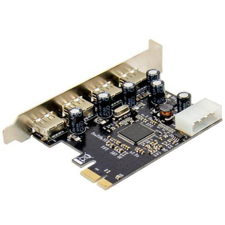 4 Port USB 2.0 PCI-E Desktop Expansion Card 480Mbps Support USB1.1 ...