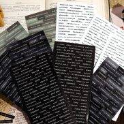 COONOTE 3pcs pack Vintage Lover Letters Stickers Rretro Excerpts Letter