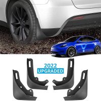 Matte Black Carbon Fiber Pattern Splash Guards Mud Flaps for 2020 2021 2022 Tesla Model Y Mudflaps No Need to Drill Holes