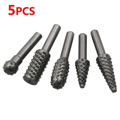HH-DDPJ5pcs Drill Bit Set 1/4 6mm Shank Rotary Cutting Tools For   Grinding Woodworking Knife Wood Carving Tool Burr Set