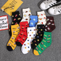 Cartoon Sesame Street Elmo socks for Girls Cookie Monster Big Bird Oscar funny cute women sock ladies cotton socks cotton