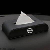 Hot New Leather Car Tissue Box Holder For Nissan logo Qashqai J10 J11 X-Trail t32 Tiida Almera Teana zhi