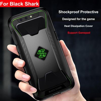 ❖▪✳ Shockproof TPU soft phone Cases For Xiaomi Black Shark Case Heat Dissipation Cover Support Gamepad for xiaomi Mi BlackShark 1