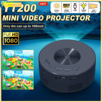 【จัดส่งที่รวดเร็ว】(ต่อกับมือถือได้) YT200 โปรเจคเตอร์ โปรเจคเตอร์มือถือ MINI projector สนับสนุน 1080P โปรเจ็กเตอร์ เครื่องฉายหนัง โปรแจ็คเตอร์ Support wired same-screen mobile phone