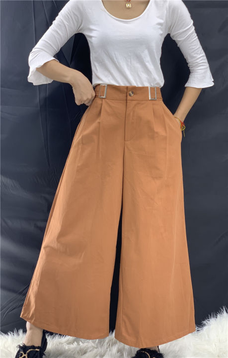 กางเกงขายาว-เอวสูง-ซิปหน้า-ผ้าคอตตอน-ใส่สบาย-ทรงสวย-ฟรีไซด์-size-s-ถึง-xl-ใส่ได้-รุ่น-6004