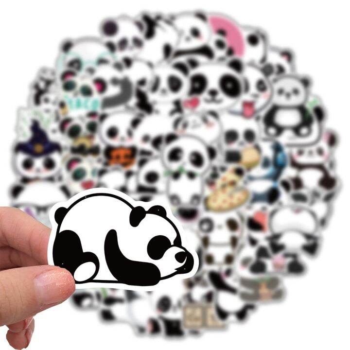 10-30-50pcs-cute-panda-cartoon-animal-stickers-luggage-skateboard-cute-diy-cool-graffiti-waterproof-funny-kid-toy-sticker-decal-stickers-labels