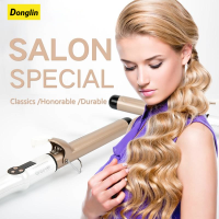 Donglin เครื่องม้วนผมไฟฟ้าเซรามิก LCD Curling Iron Roller Curls Wand Waver เครื่องมือจัดแต่งทรงผมแฟชั่น