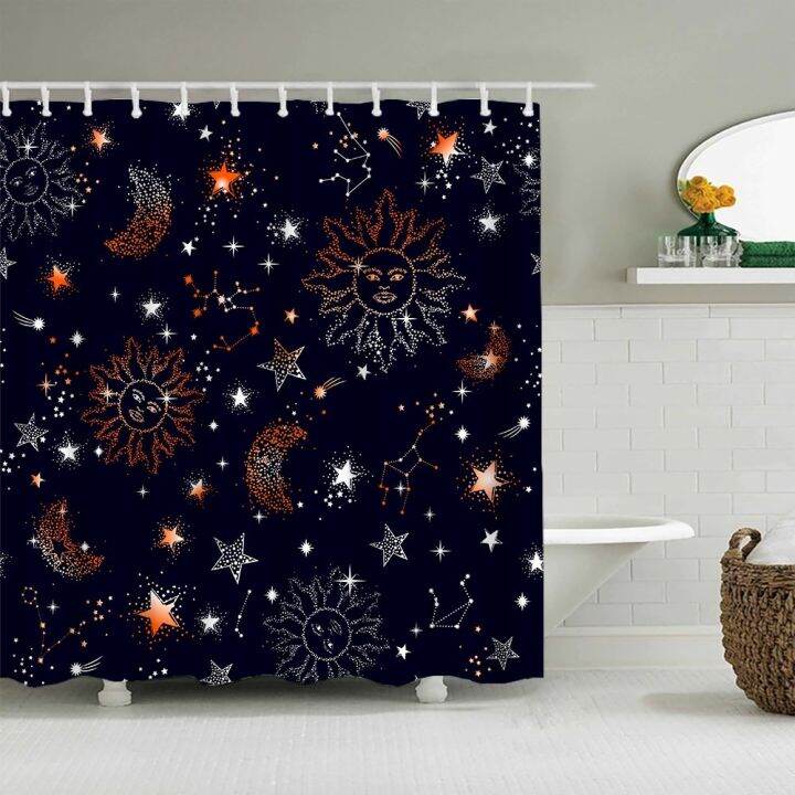 baltan-home-ly1-starry-sky-galaxy-moon-sun-shower-curtain-constellation-mystery-night-bathroom-curtain-waterproof-polyester-hook-digital-printing