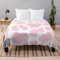 Ready Stock pink cow print Throw Blanket Luxury Brand Blanket Plaid on the sofa Flannels Blanket