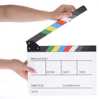 ทนทานฟิล์ม Clapper Board เนื้อละเอียดอ่อนที่มีสีสัน Director วิดีโอฉาก Clapperboard อะคริลิคแห้งลบภาพยนตร์ Clapper