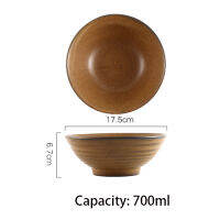 Japanese-style tableware ceramic household large ramen bowl retro old-fashioned clay stoneware bowl home retro tableware