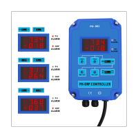 Digital 2&amp;1 PH ORP Monitor Digital PH Monitor Plastic for Aquarium Hydroponics Plant Pool Spa W/ Output Power Relay EU Plug