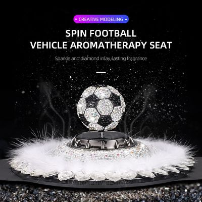 【DT】  hotSolar Car Air Freshener Rotary Diamond Football Aromatherapy Diffusion Accessories Indoor Durable Men Dnd Women Original Perfume