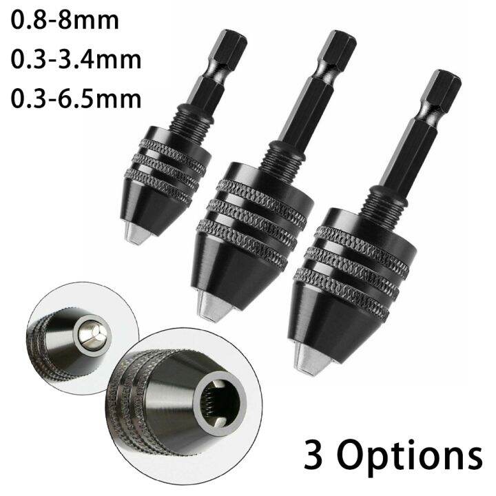 mini-keyless-drill-chuck-adapter-drill-bit-screwdriver-impact-driver-mini-chuck-fixture-1-4-quot-hex-shank-quick-change-converter