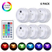 10 Pack LED Submersible Lights Battery Operated Underwater Light Remote Control Swiming Pool Lights For Vase Fishtank Wedding