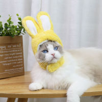 Cute Funny Pet Dog Cat Cap Costume Warm Rabbit Hat New Year Party Christmas Cosplay Accessories Photo Props Headwear Pet Decors