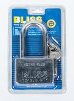 BLISS แม่กุญแจล็อค พร้อมลูกกุญแจ 3 ดอก สีเงิน 60L (W)