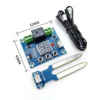 【YF】 Humidity Controller Soil Sensor Module Board DV 12V 10A Automatic Control Irrigation Red Digital Display XH-M214