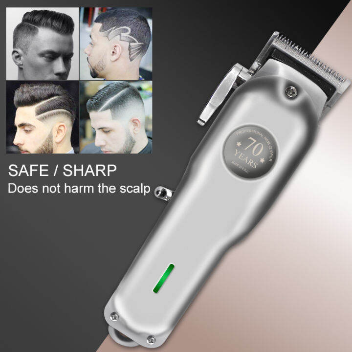70th anniversary Silver Rechargeable Hair Clipper Cordless Electric