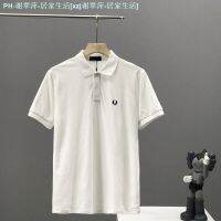 Fred Perry The New Grain เสื้อยืดผู้ชาย,เสื้อโปโลด้านบนไม่มีซับในปักลายเสื้อผู้ชายแบบลำลองธุรกิจเชิ๊ตคอปกเทรนด์