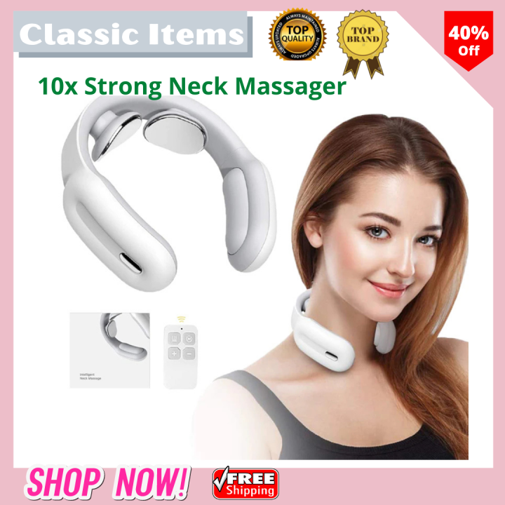 [10x Strong Neck Massager/ORIGINAL Smart Electric Neck Massager Relief ...