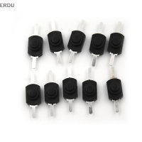 ERDU 10pcs 12*8mm DC 1A Black ON OFF MINI ปุ่มกดสวิทช์สำหรับไฟฉายไฟฟ้า