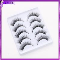 VYBL 5Pairs/box ของใหม่ ความงามของผู้หญิง เส้นใยไฟเบอร์ ที่3D ตาขยาย ขนตาปลอม ขนตาฟูม ขนตายาวหนา