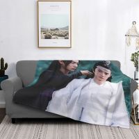 Drama The Untamed Blanket Sofa Cover Flannel Printed Xiao Zhan Wang Yi Bo Cartoon Throw Blankets for Sofa Bedroom Bedspread