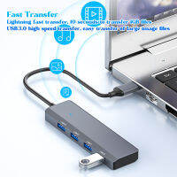 ฮับ USB แท่นวางมือถือชนิด C แบบเร็วเคสระบายความร้อน4พอร์ต USB3.0แบบพกพา5Gbps ปลั๊กแอนด์เพลย์สำหรับ U Disk สำหรับสำนักงานสำหรับพีซี