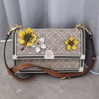 2023 new TORY BURCH TB 88966 T Monogram Woven with Fine Leather Braided Floral Bag Messenger Bag Shoulder Bag