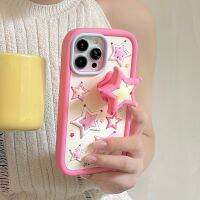 เคสโทรศัพท์ซิลิโคนเหลวนวัตกรรมรูปแบบดาวห้าแฉกไม้เซลฟี่,พร้อมสร้อยข้อมือสำหรับ iPhone X, XS, XR, XS Max, 11, 12, 13, 14ซีรีส์