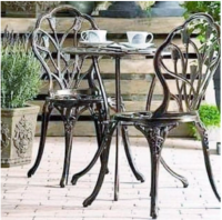 Table+2 chairs, outdoor/indoor , black