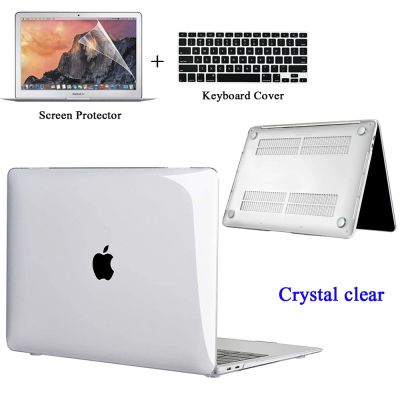 Laptop Case for Apple Macbook M1 Chip Air Pro Retina 11 12 13 15 16 Inch&Pro 13 A2338 Hard Shell+Screen Protector+Keyboard Cover