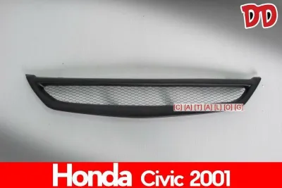AD.กระจังหน้าแต่ง HONDA CIVIC ES 2001สีดำด้าน  งาน ABS ทรงตระแกรง