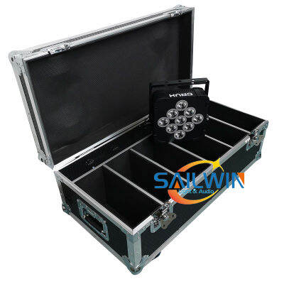 EU Stock 6in1 Charing Flight Case Road Case For 9X18W DMX Wireless Battery LED Par Light Stage Projector Lighting DJ LED Uplight