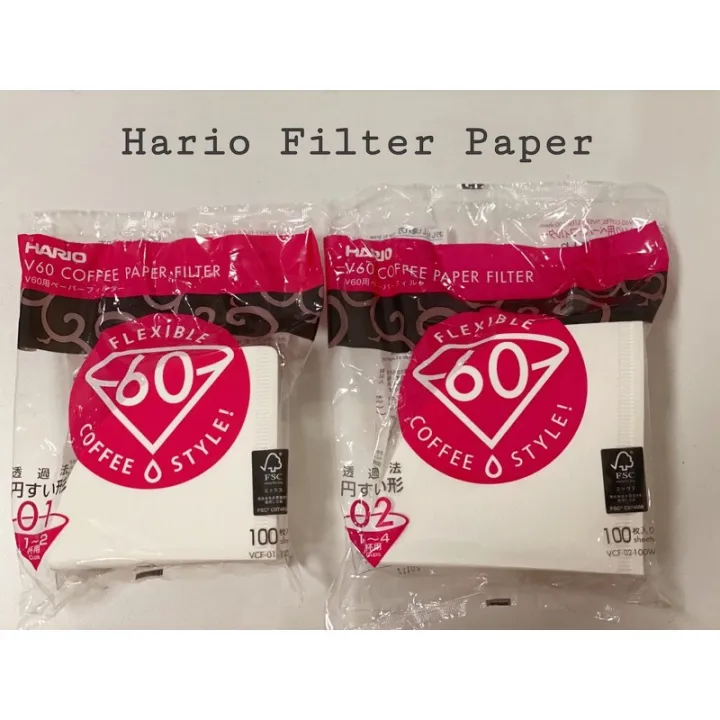 มาใหม่จ้า กระดาษกรองกาแฟดริป Hario V60 Filter Paper 01 02 ขายดี