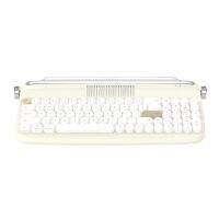 B309 Portable Retro Keyboard for Laptop Tablet Phone Charging Models Ivory Yellow