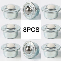 8PCS Universal Ball Transfer Unit Casters Ball Bearing Bull Eye Wheel Transmission System Pulley Runner ลูกกลิ้งลำเลียง Sliders ~